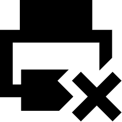 Print Printer Disconnected Icon from Sharp Remix Set