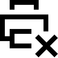 Print Printer Disconnected Icon from Sharp Line Set