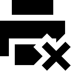 Print Printer Disconnected Icon from Sharp Solid Set