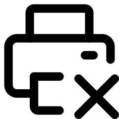 Print Printer Disconnected Icon from Core Line Set