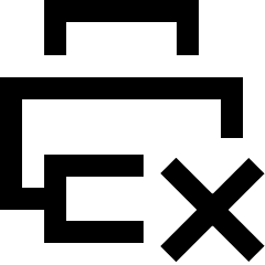 Print Printer Disconnected Icon from Sharp Line Set