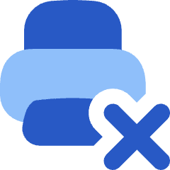 Print Printer Disconnected Icon from Flex Flat Set