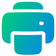 Print Printer Solo Icon from Plump Gradient Set