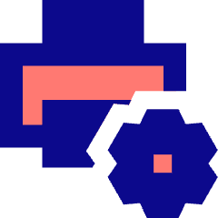 Printer Maintenance Gear Icon from Sharp Pop Set