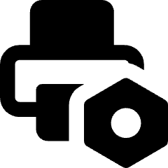 Printer Maintenance Nut Icon from Core Remix Set