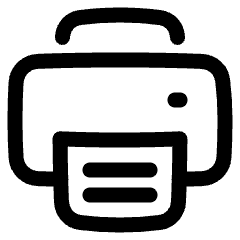 Printer Icon from Plump Line Set