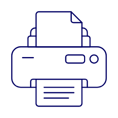 Text Print Illustration from UX Line Set