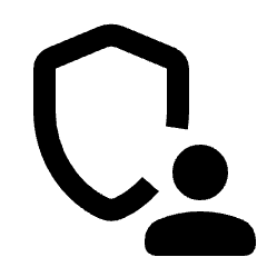 Admin Panel Settings Icon from Rounded Line - Streamline Material Set