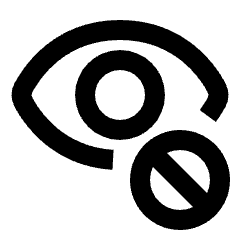 Disabled Visible Icon from Rounded Line - Streamline Material Set