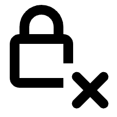 Encryption Off Icon from Rounded Line - Streamline Material Set