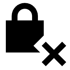 Encryption Off Fill Icon from Sharp Fill - Streamline Material Set
