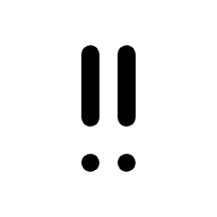 Exclamation Medium Alert Icon from Rounded Line - Streamline Material Set