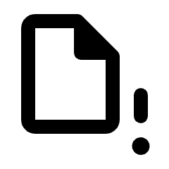 File Alert Icon from Rounded Line - Streamline Material Set