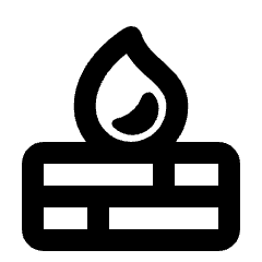 Firewall Icon from Rounded Line - Streamline Material Set