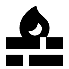 Firewall Fill Icon from Sharp Fill - Streamline Material Set