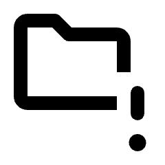 Folder Alert Icon from Rounded Line - Streamline Material Set