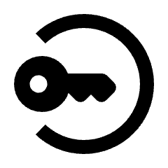 Key Password Access Icon from Rounded Line - Streamline Material Set