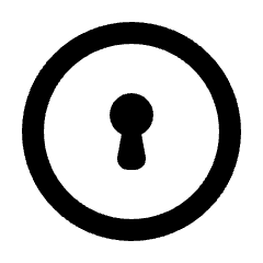 Keyhole Circle Icon from Rounded Line - Material Pro Set