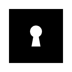 Keyhole Square Fill Icon from Sharp Fill - Streamline Material Set
