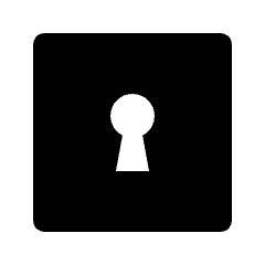 Keyhole Square Fill Icon from Outlined Fill - Streamline Material Set