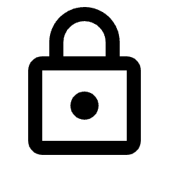 Lock Icon from Rounded Line - Streamline Material Set