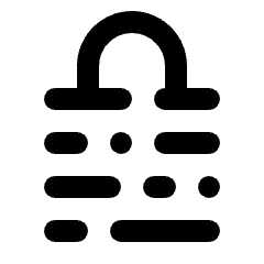 Lock Encrypted Icon from Rounded Line - Streamline Material Set