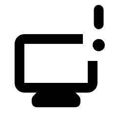 Monitor Alert Icon from Rounded Line - Streamline Material Set