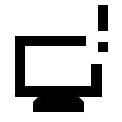 Monitor Alert Fill Icon from Sharp Fill - Streamline Material Set