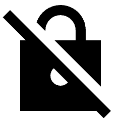 No Encryption Fill Icon from Sharp Fill - Streamline Material Set