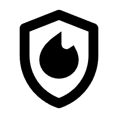 Shield Fire Icon from Outlined Line - Streamline Material Set