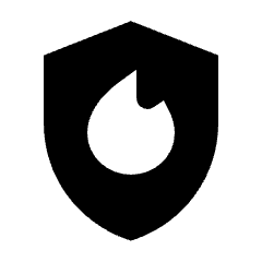 Shield Fire Fill Icon from Sharp Fill - Streamline Material Set