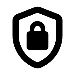 Shield Lock Icon from Rounded Line - Streamline Material Set