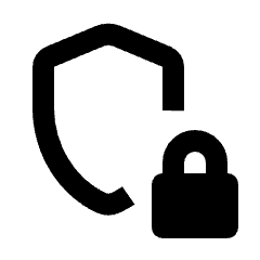 Shield Locked Icon from Rounded Line - Streamline Material Set