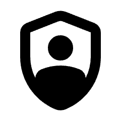 Shield Person Icon from Rounded Line - Streamline Material Set