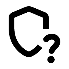 Shield Question Icon from Rounded Line - Streamline Material Set