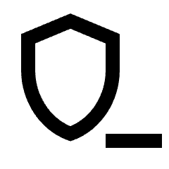 Shield Remove Icon from Sharp Line - Streamline Material Set