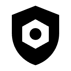 Shield Setting Bolt Fill Icon from Sharp Fill - Material Pro Set