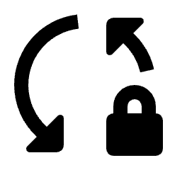 Sync Lock Alt Fill Icon from Rounded Fill - Streamline Material Set