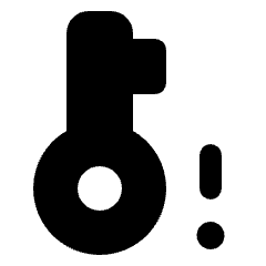 Vpn Key Alert Fill Icon from Rounded Fill - Streamline Material Set