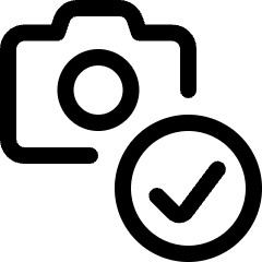 Technology Camera Access Check Icon from Ultimate Regular Set