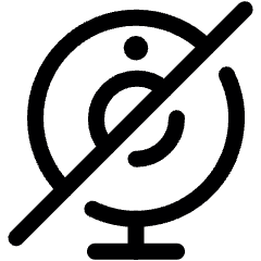 Technology No Webcam 1 Icon from Ultimate Regular Set