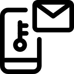 Technology Otp Key Smartphone Mail Icon from Ultimate Regular Set