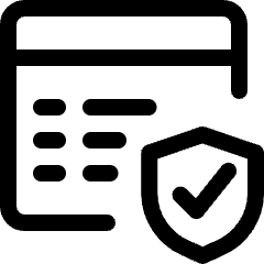 Technology Privacy Consent Profile Browser Shield Icon from Ultimate Regular Set