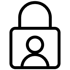Technology Privacy Consent Profile Lock 2 Icon from Ultimate Light Set