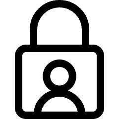 Technology Privacy Consent Profile Lock 2 Icon from Ultimate Regular Set