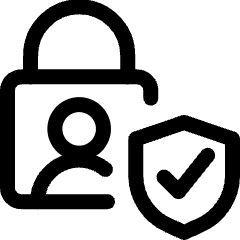 Technology Privacy Consent Profile Lock Shield Icon from Ultimate Regular Set