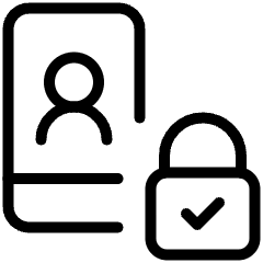 Technology Privacy Consent Profile Smartphone Lock Icon from Ultimate Light Set