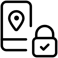 Technology Privacy Location Access Smartphone Lock Icon from Ultimate Light Set