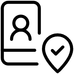 Technology Privacy Location Access Smartphone User Icon from Ultimate Light Set