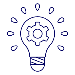 Lightbulb Cog Illustration from UX Line Set